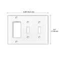 thumbnail image 2 of WIRESTER Triple 1-Gang Decorator Light Switch and 2-Gang Toggle Wall Plate/Switch Plate Cover, Solid Orchid Purple, 2 of 6