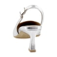 thumbnail image 4 of Naturalizer Dalary Women's Heels Silver Leather Size 7.5 W, 4 of 8