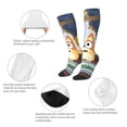 thumbnail image 3 of Masiiu Bluey Print Adult Crew socks, Comfortable Novelty Colorful Patterned, Breathable, Stylish Colorblock for Men Women, 3 of 6