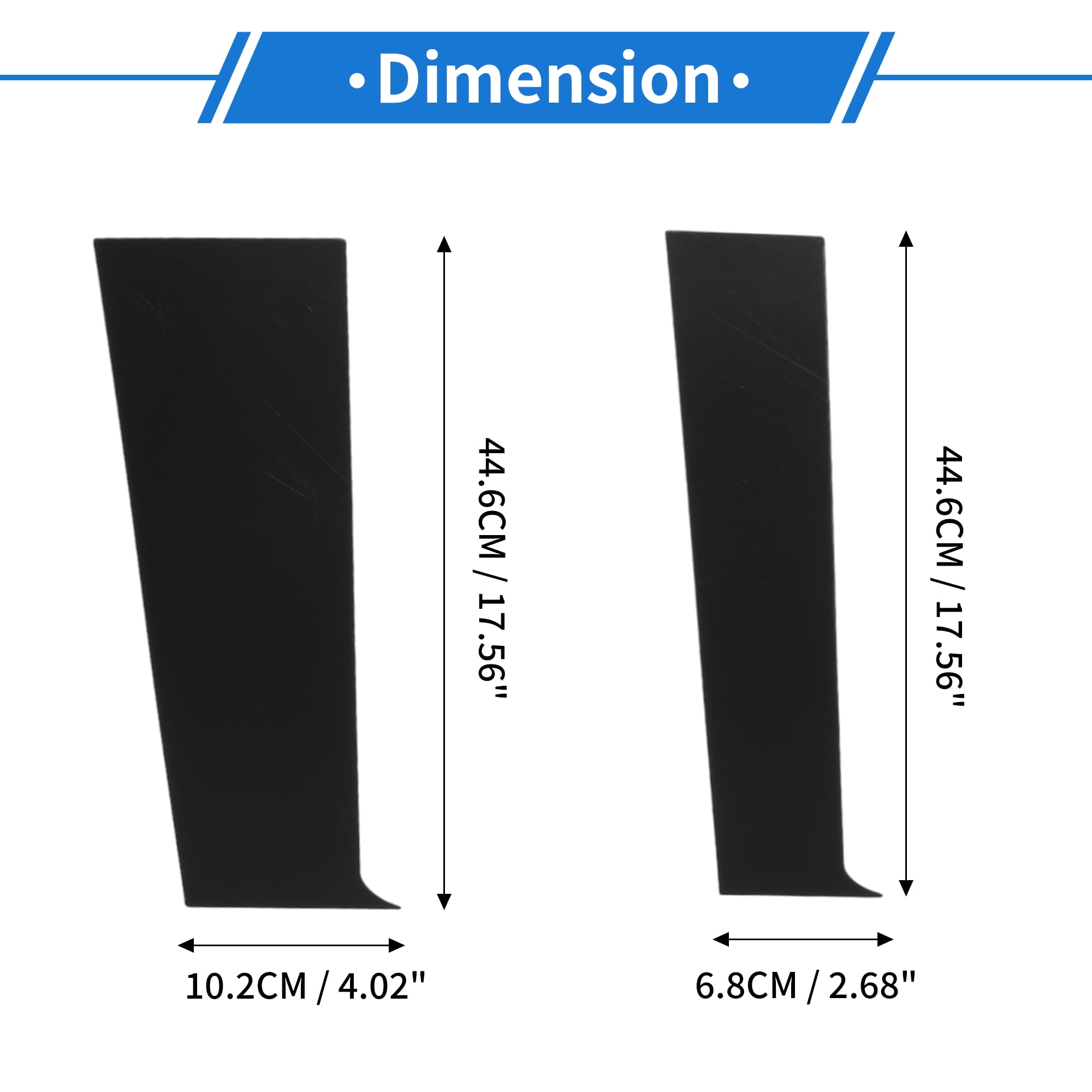 Unique Bargains 4Pcs Plastic Window Trim For Chevy Colorado 2015-2020 Black