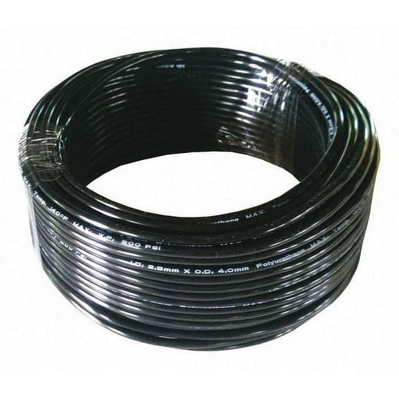 ZoroSelect Tubing, 2.5mm ID x 4mm OD, 100 Ft, Black