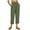 Army Green, variant on cllios Plus Size Linen Capris Pants for Women Summer High Waist Pant Loose Fit Flowy Drawstring Casual Trousers Lightweight Palazzo Pants