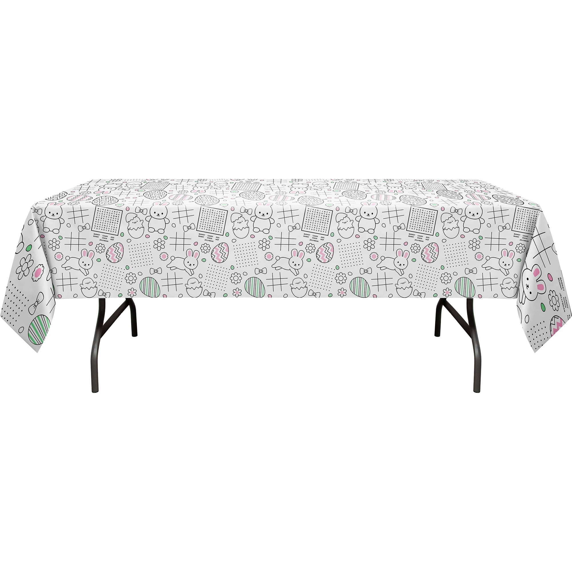 Way To Celebrate Easter Paper Activity Table Cover, Multicolor, 54 in x 84 in