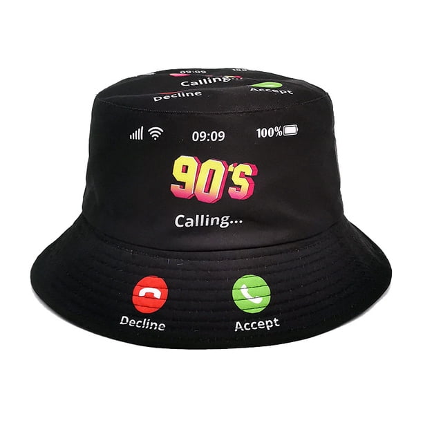 Retro neutro nostálgico 80 90 cinta patrón sombrero de pescador sombrero de protección solar al aire libre
