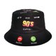 thumbnail image 1 of Retro neutro nostálgico 80 90 cinta patrón sombrero de pescador sombrero de protección solar al aire libre, 1 of 1