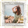 thumbnail image 3 of Vittanly 4x4 Picture Frame, Premium Material with Shatter Resistant Plexiglass, Photo Frame for Wall or Table Top Display, Distressed White, 1 Pack, 3 of 6