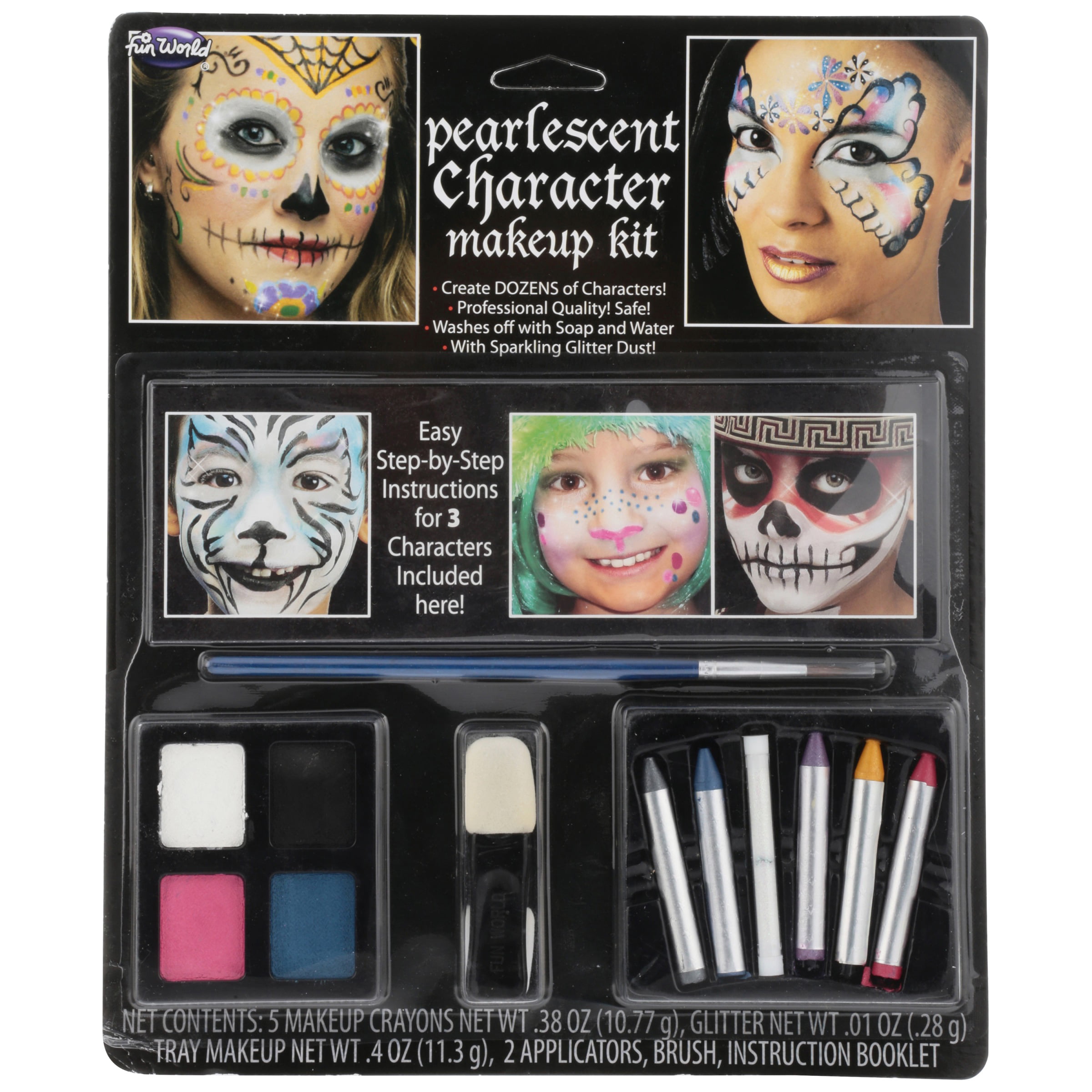 Woochie Water Activated Character Make Up 5-Color Box Kit - Professional  Quality Halloween Costume Cosmetics