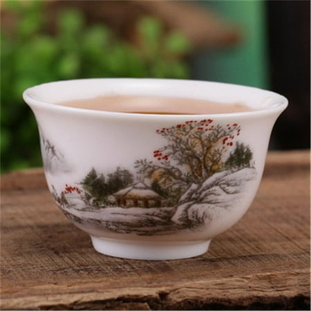 

4pcs/lot Mini cup 20ml China porcelain tea cup floral pattern in-glaze decoration Chinese cup of tea small size kungfu cups rose