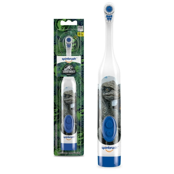 Spinbrush Jurassic World Battery Powered Kids Electric Toothbrush, Soft