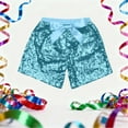 thumbnail image 6 of Xdegoge Girls Sequin Shorts with Satin Bow, Elastic Waist Sparkly Summer Shorts for Kids Party Holiday Outfits, 6 of 6