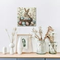 thumbnail image 6 of Fenyluxe Bunny Flowers Ready to Hang Easter Canvas Wall Art Decor 12x12in, 6 of 6