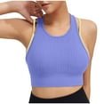 thumbnail image 4 of Sport Bras Women Pullover Bra Feature V-Neck Demi & Balconette Bra Style W-1804 Blue XL, 4 of 5