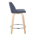 thumbnail image 3 of Toriano Counter Stools for Kitchen Counter, Counter Height Chairs, Bar Stools Set of 2, Counter Height Stools, Counter Height Chairs, Bar Stools For Kitchen Island (Blue Fabric), 3 of 5