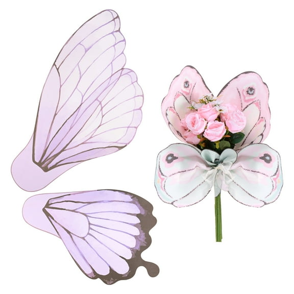 20pcs Butterfly Flower Wrapping Paper Bouquet 20" x 22", Purple