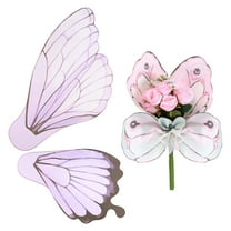 20pcs Butterfly Flower Wrapping Paper Bouquet 20" x 22", Purple