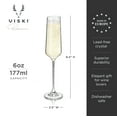 thumbnail image 4 of Viski Champagne Crystal Stemware Set of 4, 6 oz Flutes for Outdoor Parties & Home Bar Gifts, 4 of 7