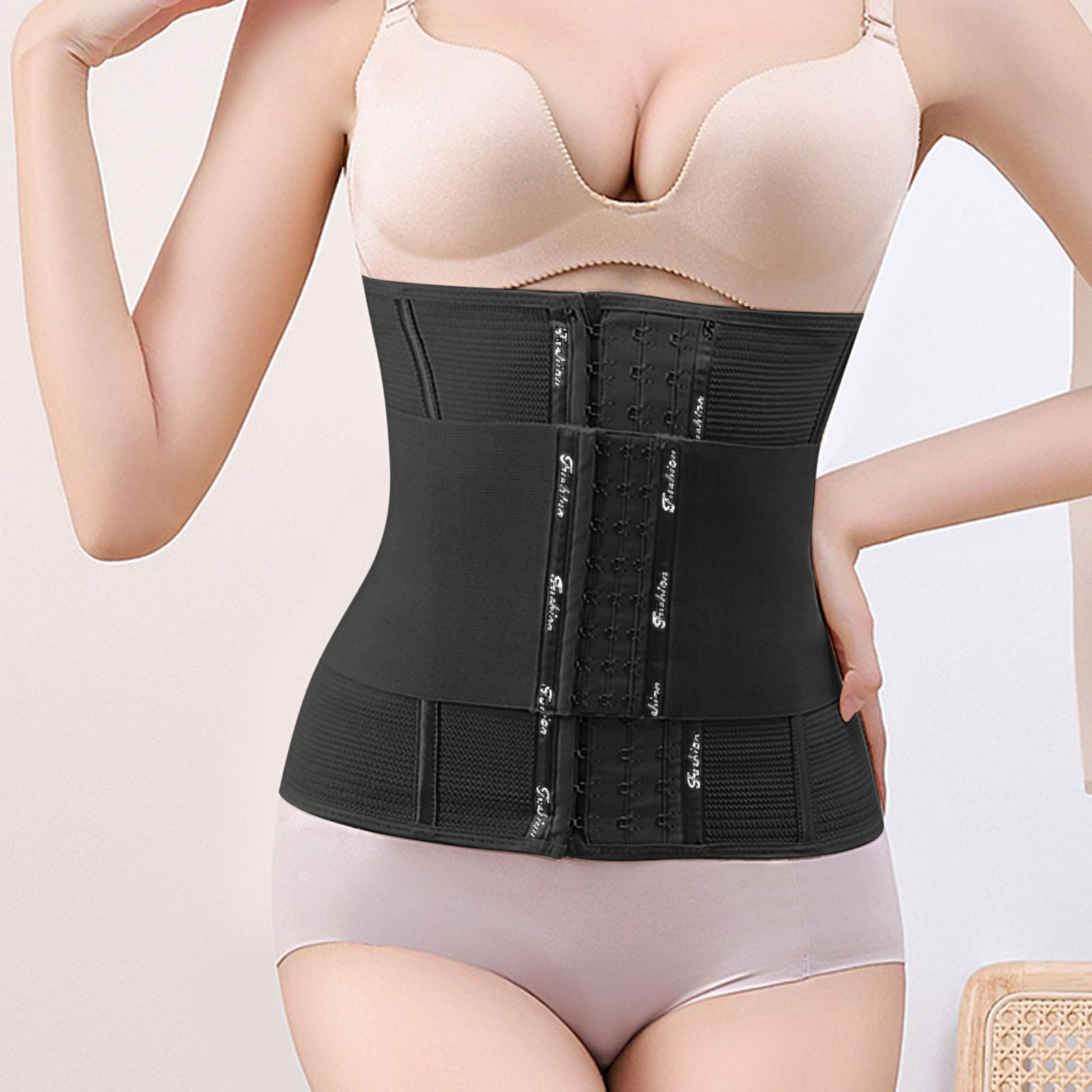 Gaine Amincissante Néoprène Noire Venus - Fermeture Double Ceinture, Pour Ventre Plat, Neuve