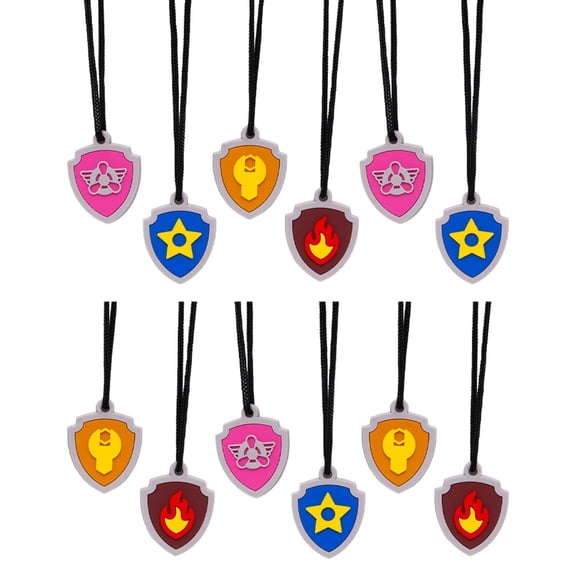 24" PAW Patrol Pup Tag Rubber Charm Necklaces – 12 Pc.