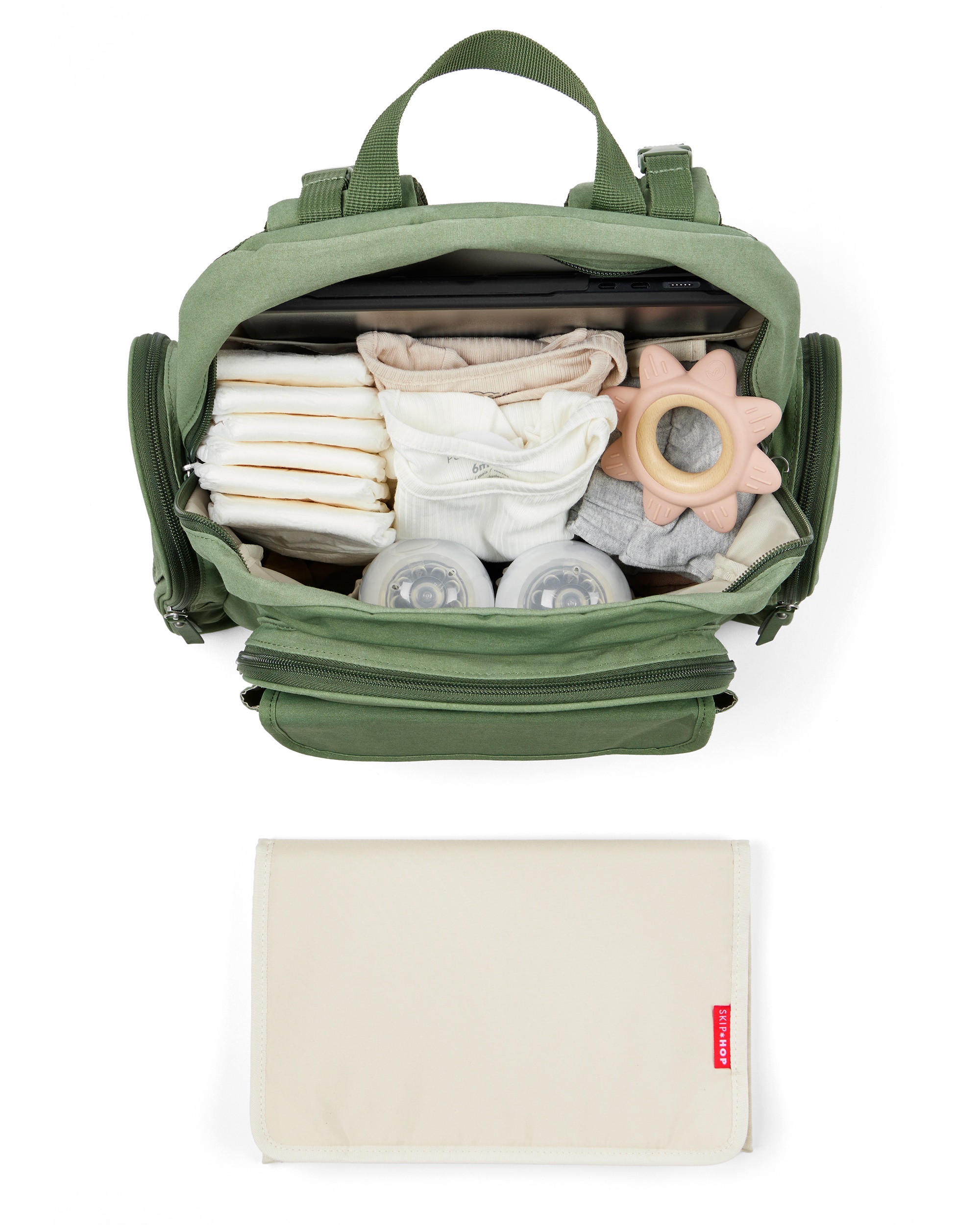 Skip Hop Luna Diaper Backpack, Sage photo 2