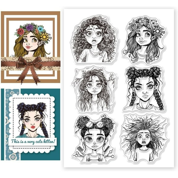 Custom PVC Plastic Stamps for DIY Scrapbooking Photo Album Decorative Cards Making Stamp Sheets Film Frame Human 210x148x3mm