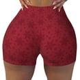 thumbnail image 2 of Lsque Christmas Red Snowflakes Pattern High Waisted Biker Shorts for Women-Tummy Control Fitness Athletic Workout Running Yoga Gym Shorts,Moisture-Wicking-Small, 2 of 9