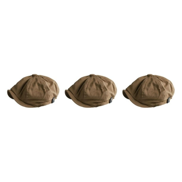 Minnieouse Gorra plana Gorros atemporales y sofisticados para un look clásico Gorras de vendedor de periódicos Gorro Boinas marrón 4XL(61-63cm) Type1 NO1