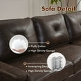 thumbnail image 5 of Vcatnet 86.6" L Shaped Sectional Sofa and Couch, 3-Seater Suede Leather Mid Century Modern Sofa, Comfy Couch with Chaise and Deep Seat for Living Room, Small Space, Apartment, Dark Brown, 5 of 6