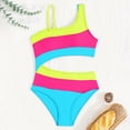 thumbnail image 4 of mgoYE Swimsuit for Girls 8-10 Girls Swimsuit One Piece Padded Bathing Suit Teen Swimwear for 7-14 Years(Blue,7-8 Years), 4 of 7