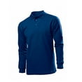 thumbnail image 2 of Stedman Mens Long Sleeved Cotton Polo, 2 of 4
