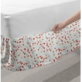 thumbnail image 2 of Valentines Day Bed Skirt, Love Theme Warm Colored Hearts Pattern Romantic Art, Elastic Bedskirt Dust Ruffle Wrap Around for Bedding Decor, 4 Sizes, Scarlet Pale Pink and Dark Magenta, by Ambesonne, 2 of 2