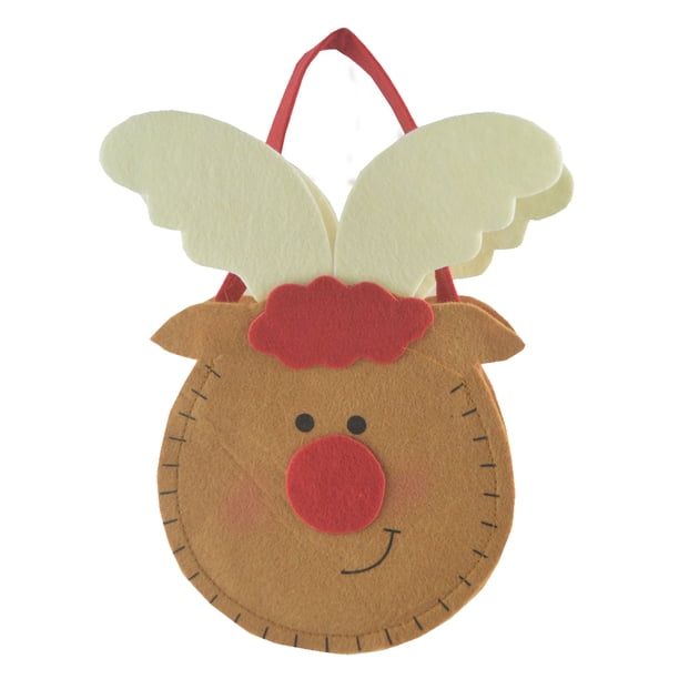 Billuyoard Bolsas de Navidad de dibujos animados, envoltorio de regalo, soporte de almacenamiento de embalaje, bolso de alce de muñeco de nieve de Kits de decoración para fiestas Alce Billuyoard HA068774-02