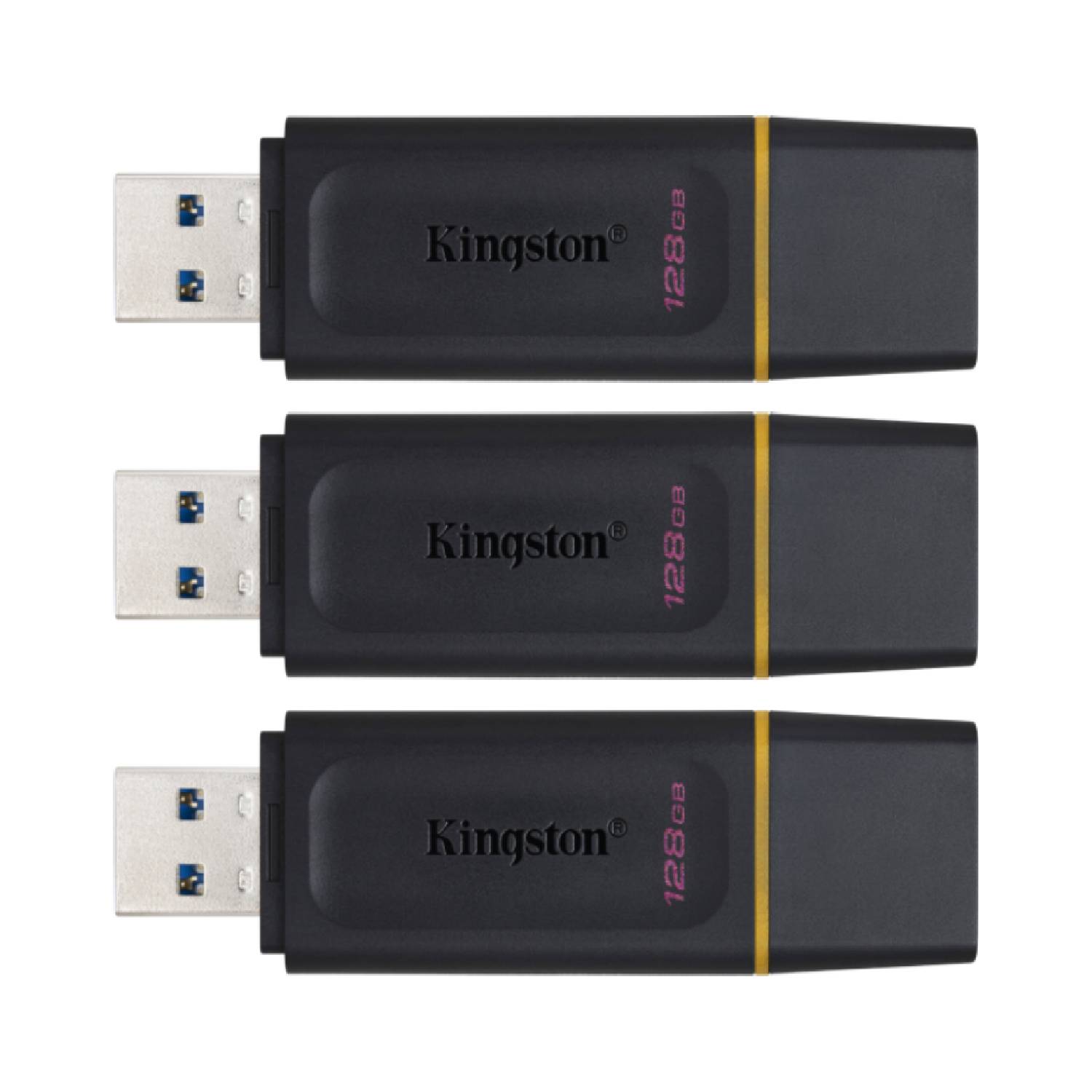 Penna USB Kingston DataTraveler Exodia 128GB, Confezione Da 10 Pezzi, USB 3.2 Gen 1, Anello Portachiavi