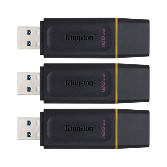 Kingston 128GB DataTraveler Exodia Flash Drive - DTX128GB (Pack of 3)