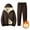 Coffee, variant on LYSMORA Mens Quilted Sherpa Lined Hooded Jacket Jogger Pants 2 Piece Winter Tracksuit Windproof Zipper Pocket Warm Sweatsuit Set