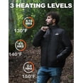 thumbnail image 3 of SAVIOR HEAT Men Heated Jacket Soft Cotton Fabric,Windproof Waterproof 7.4V Power Bank Technology, 3 of 10