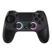 Wireless Controller for P4 with RGB Lighting,Remote Game Joystick Compatible with P-4/P-4 Slim/P-4 Pro/PC,Black