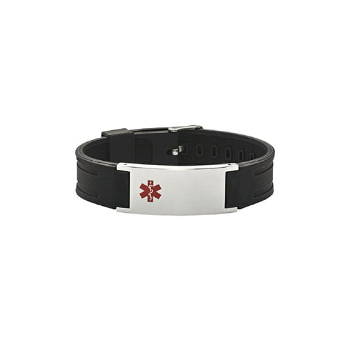 Hope Paige Classic Rubber Style Bracelet - Medical ID - Walmart.com
