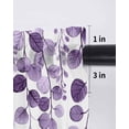 thumbnail image 6 of Purple Eucalyptus Leaves Tier Curtains 24 Inch Length,Sheer Curtains for Bedroom Living Room Window Watercolor Floral Leaf Plants Small Half Window Kitchen Curtains & Drapes 27.5"x24" 2 Panels, 6 of 6