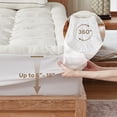 thumbnail image 4 of BEDLORE Queen Mattress Topper, Bamboo Pillow Top Pad for Back Pain Relief, Thick Soft Mattress Cover with Deep Pockets 6-18 inch(White), 4 of 9