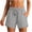 Gray, variant on Women's 5"/ 7" Athletic Running Shorts Quick Dry Lightweight Workout Gym Shorts with Zipper Pockets UPF 50+ Purple,S