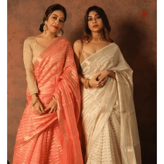 Alabaster White Pure Kota Silk Saree