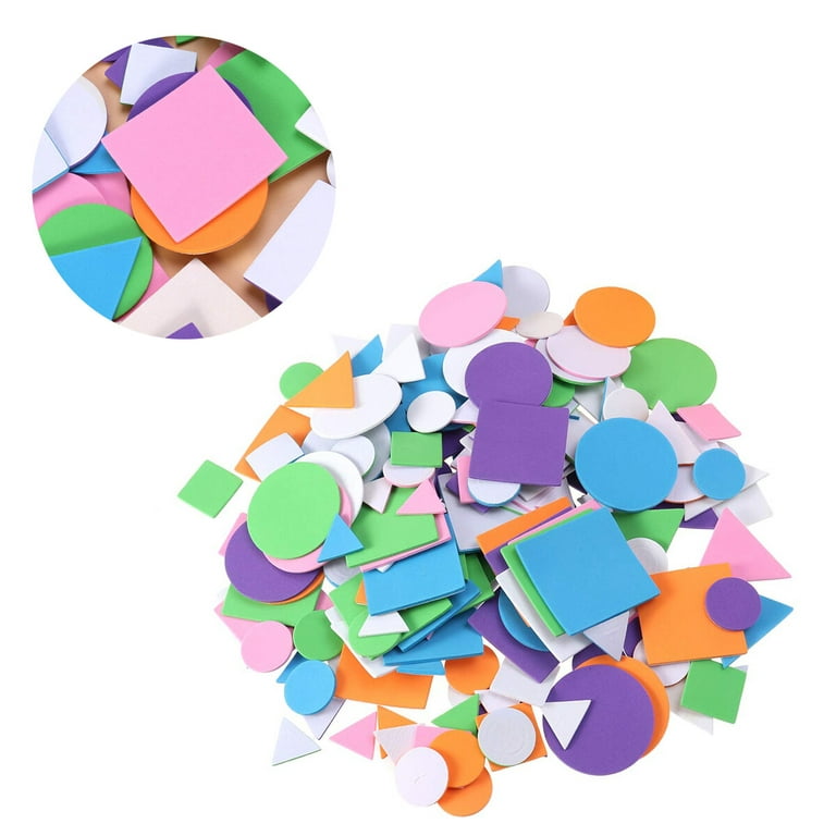 Stickers Foam Sticker Adhesive Geometric Sponge Kids Eva Shape Shapes Self  Mini Diy Craft Children Geometry Assorted 