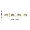 thumbnail image 3 of TRIMZ Vintage Floral Bathtub Wallpaper Border, Non-Woven, 15 ft x 6.87 in, 3 of 6