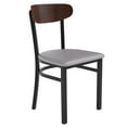 thumbnail image 4 of Flash Furniture Wright Metal/Wood Restaurant Chair, Walnut/Gray, 4 of 11