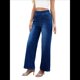 thumbnail image 2 of Pantalones Vaqueros Anchos de Talla Grande para Mujer, Cintura Alta, Adelgazantes, con Múltiples Bolsillos, Rectos, Holgados e Informales. Azul Oscuro M, 2 of 10