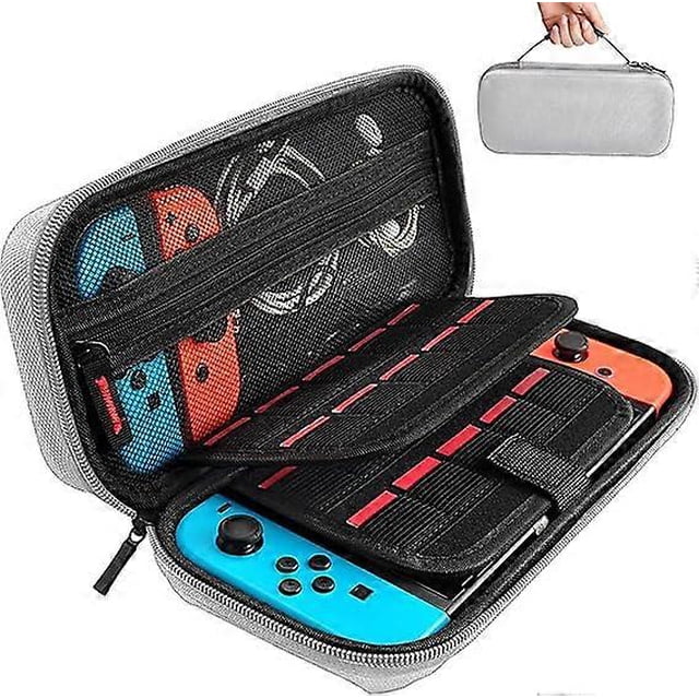 Switch Case - Carrying Case with 20 Game Cartridges, for Nintendo Switch Console and Accessories, Gray