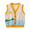 thumbnail image 1 of Gyratedream Toddler Boys Girls Front Zip Cartoon Sleeveless Warm Vest Outerwear Lightweight Waistcoat 1-6T, 1 of 8