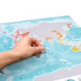 thumbnail image 2 of Large World Ocean Scratch Map - Personalized World Ocean Travel Map - Scratch Off Map - Transparent & Colorful Scratch Poster - Great for Classrooms & Travelers - Blue & Grey, 2 of 3