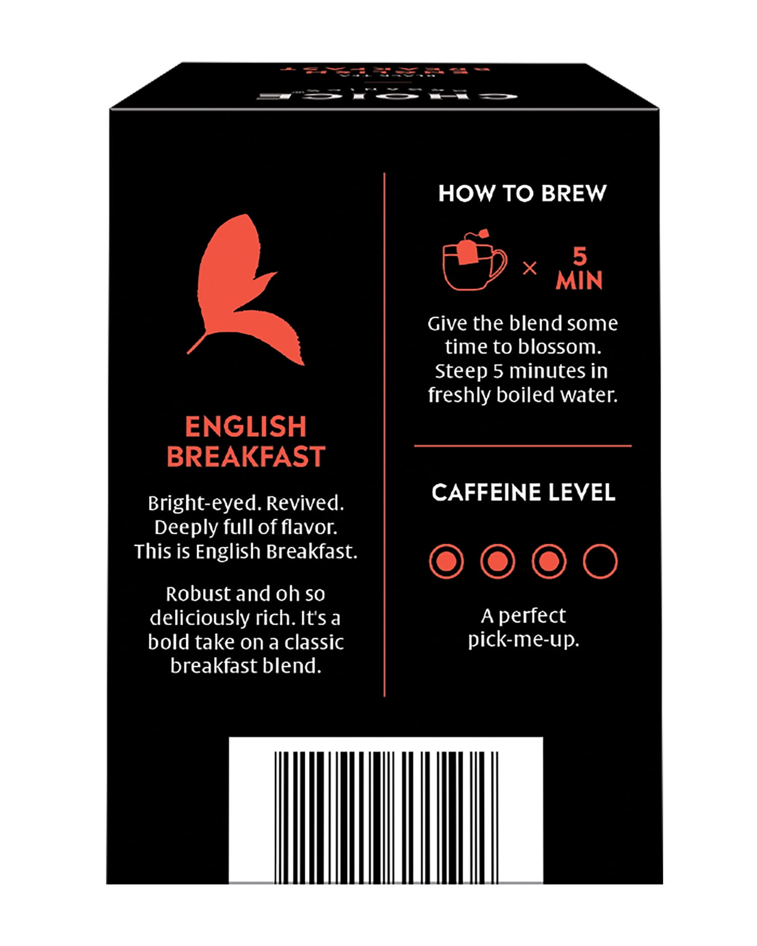 Choice Organics English Breakfast Tea, Contains Caffeine Black Tea Bags, 16 Count