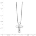 thumbnail image 3 of 925 Sterling Silver White Ice .1ct. Black Diamond Cross Necklace; 18 inch; for Adults and Teens; for Women and Men, 3 of 3